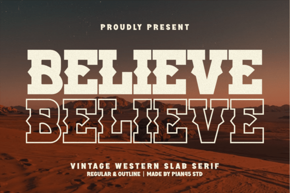 Believe Western: A Bold Font for Business