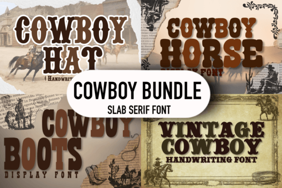 Cowboy Bundle: Bold Fonts for Wild West Vibes
