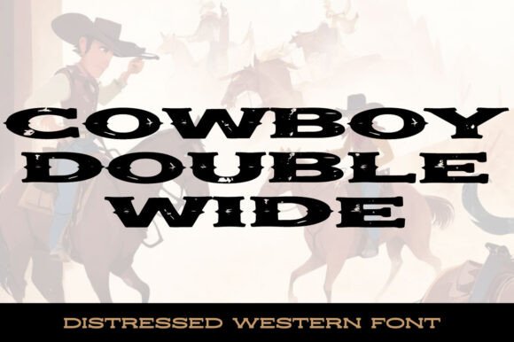 Cowboy Double Wide Font for Business