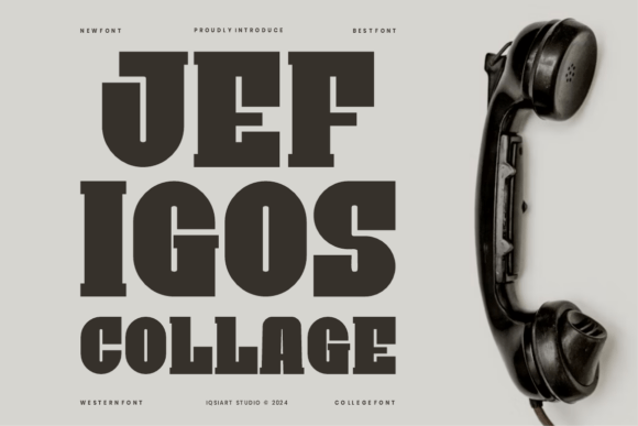 Jefigos Collage: A Bold Serif Font for Web Design