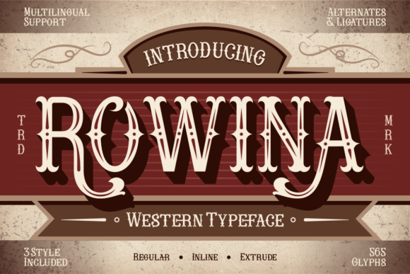 Rowina: A Western Typeface for Bold Design