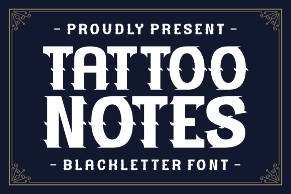 Tattoo Notes Font for Creative Makers