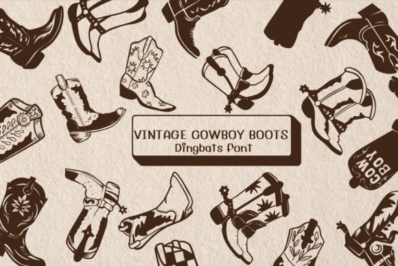 Vintage Cowboy Boots Font