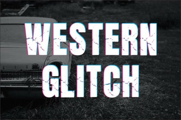 Western Glitch Font for Web Design