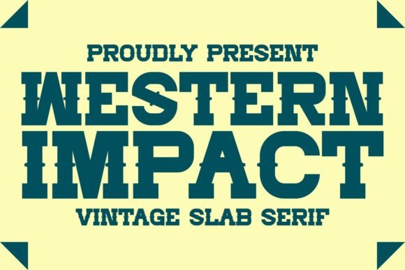 Western Impact Font for Web Design