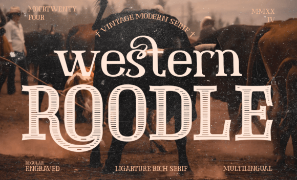 Western Roodle: A Serif Font for Creative Makers